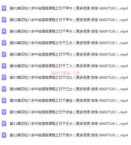 曾勇曾氏四柱八字（初级 中级 高级）课程百度网盘资源
