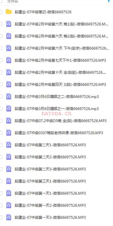 段建业-2007年肓派中级班录音+笔记百度网盘资源