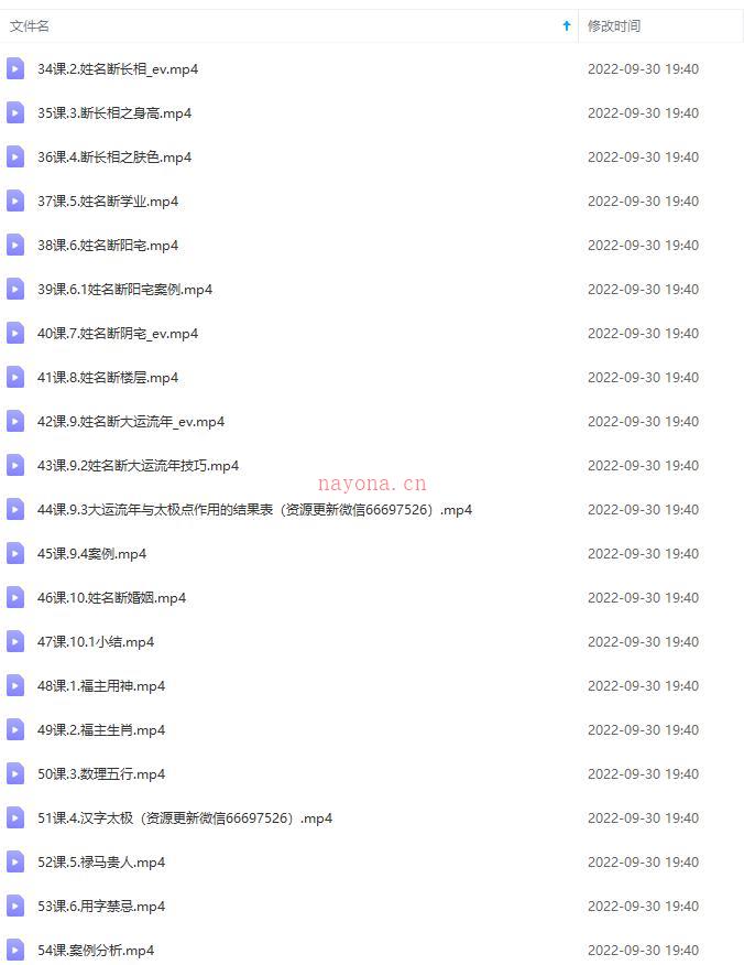 幸材《玄机姓名学》视频54集百度网盘资源