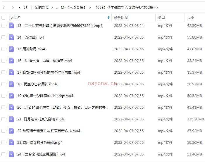 张宇栋最新六爻课程视频52集百度网盘资源