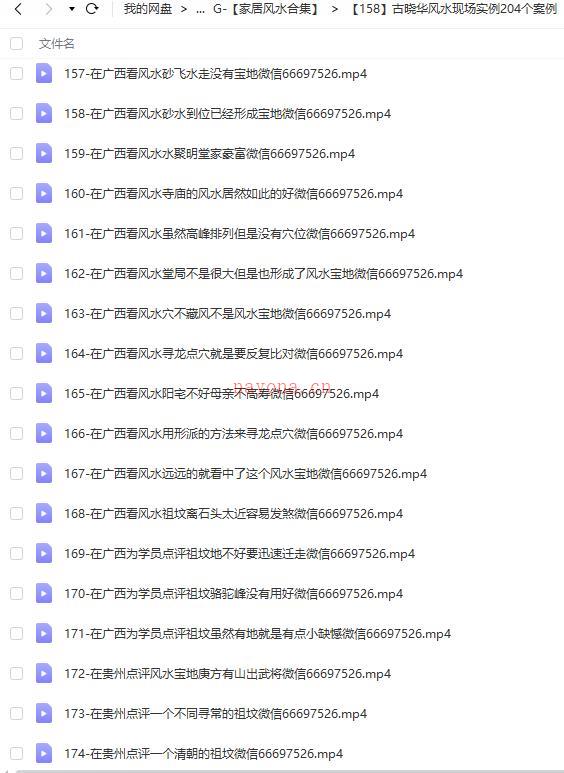古晓华风水现场实例204个案例百度网盘资源