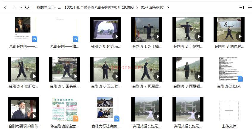 张至顺长寿八部金刚功视频  19.08G百度网盘资源