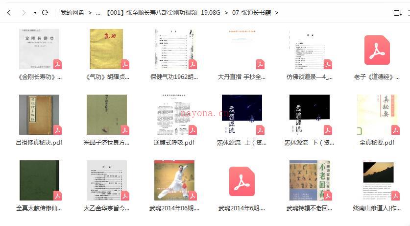 张至顺长寿八部金刚功视频  19.08G百度网盘资源