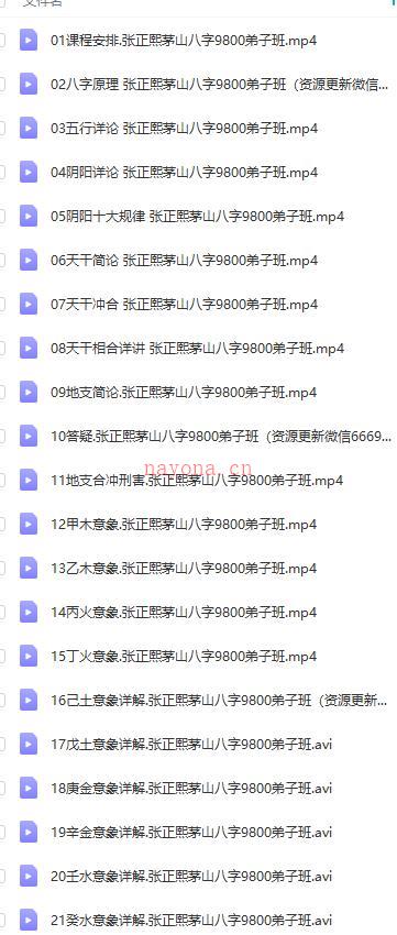 张正熙茅山八字9800弟子班97集视频百度网盘资源