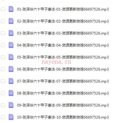 张泽华六十甲子像法录音百度网盘资源