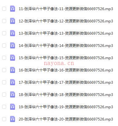 张泽华六十甲子像法录音百度网盘资源