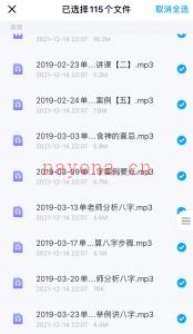 单齐云盲派八字录音共115个百度网盘资源