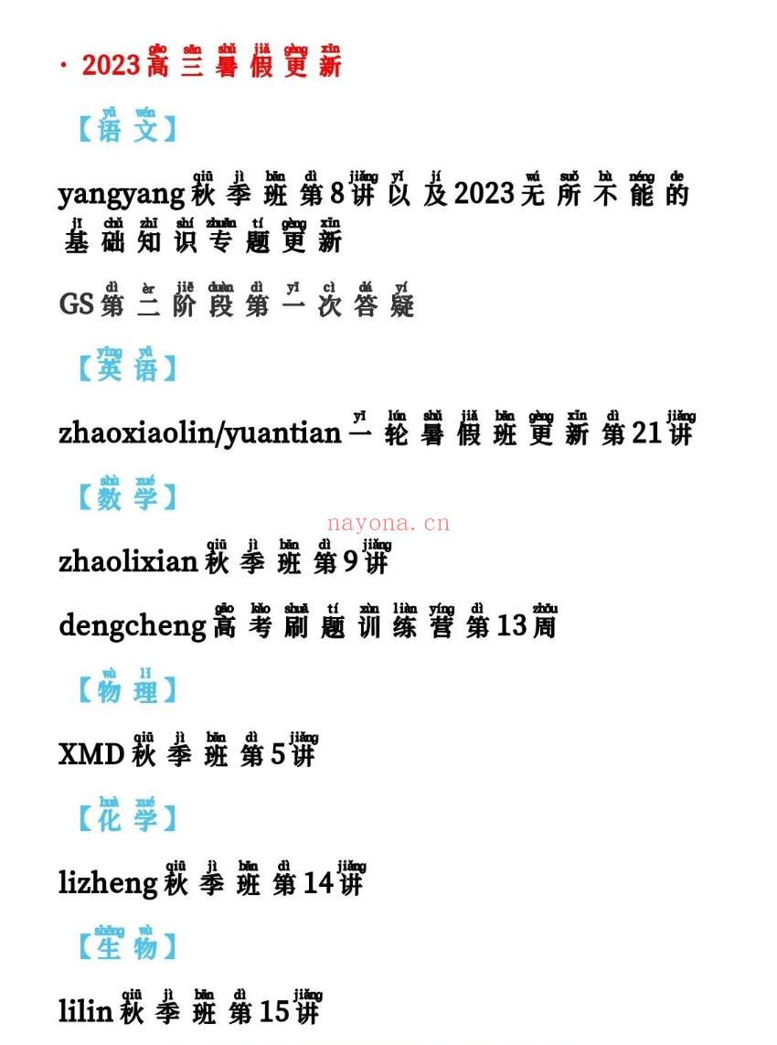 【2023高三届更新】1004期 百度网盘资源