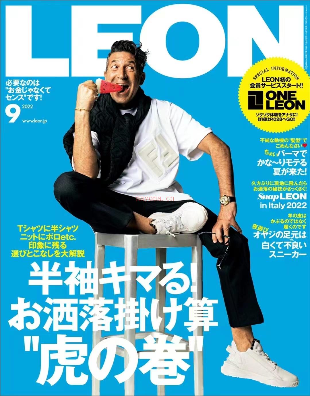  【日本】\t006 LEON 2022年09月号日本男士生活杂志 30-50岁 百度网盘资源