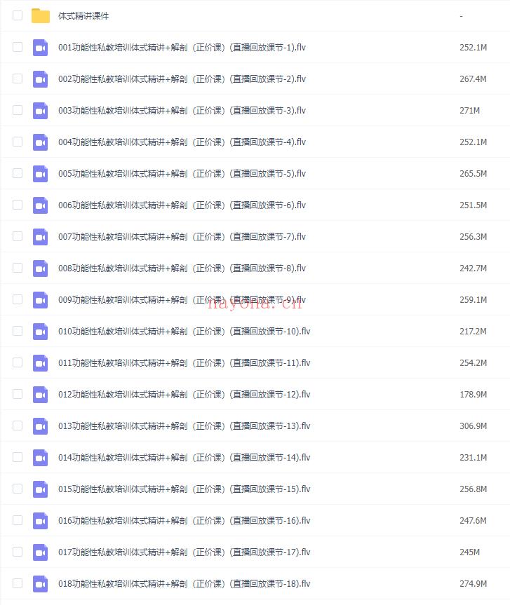 【025 王媚功能性私教培训体式精讲+解剖（正价课）】 百度网盘资源