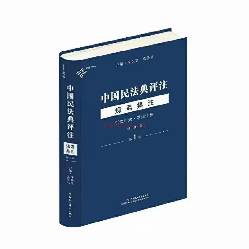 【PDF】349 中国民法典评注·规范集注·第1辑：诉讼时效·期间计算 202208 杨巍 百度网盘资源