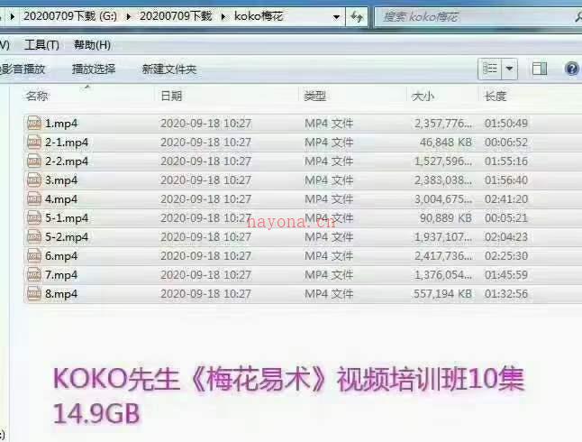 KOKO先生《梅花易术》视频培训班10集 百度网盘资源