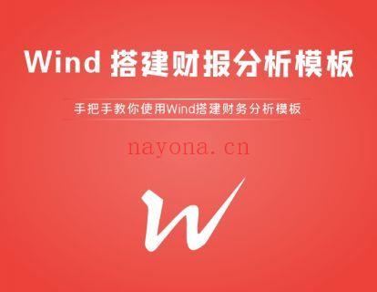 【9.9[红包]·《金融壹课-Wind搭建财务分析模板》】 百度网盘资源