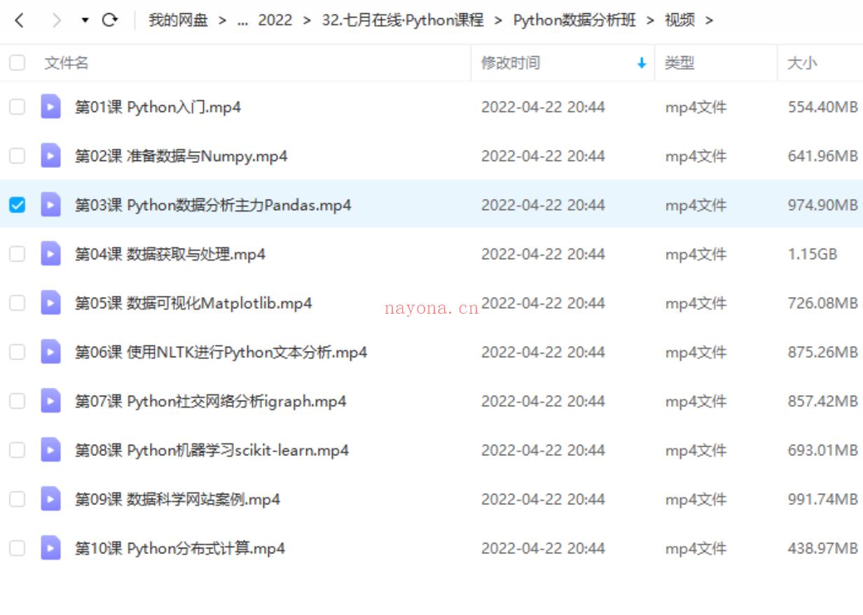 【IT会员更新】32.七月在线·Python课程[红包] 百度网盘资源