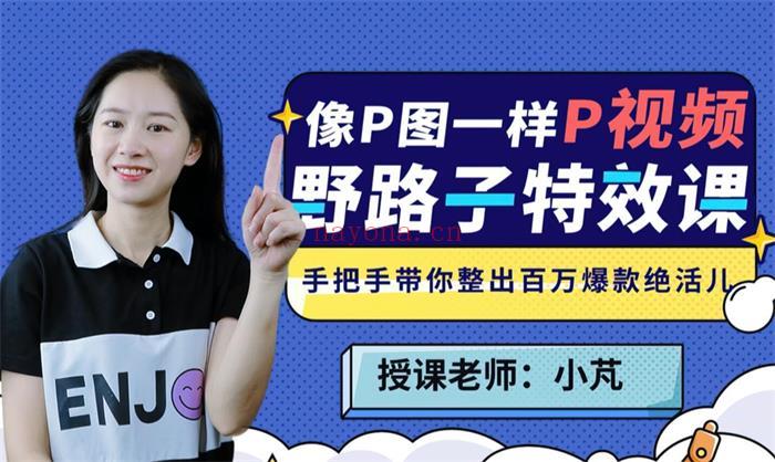 小芃《野路子特效课：像P图一样“P”视频》 百度网盘资源