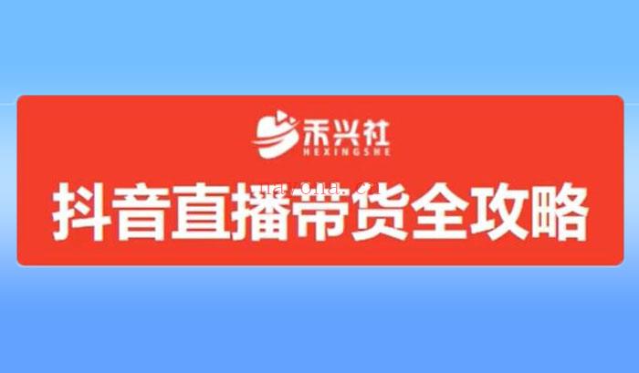 禾兴社《抖音直播带货全攻略》【短视频抖店蓝海暴利区1.0】【课程上新】 百度网盘资源