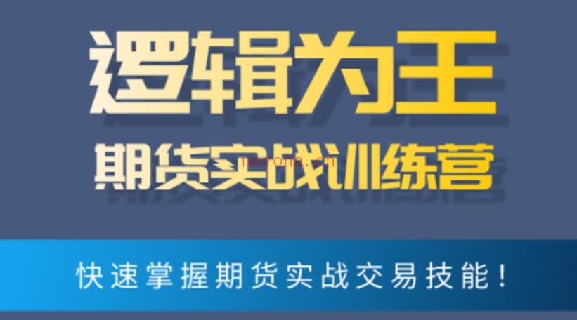 《逻辑为王期货实战训练营》 百度网盘资源