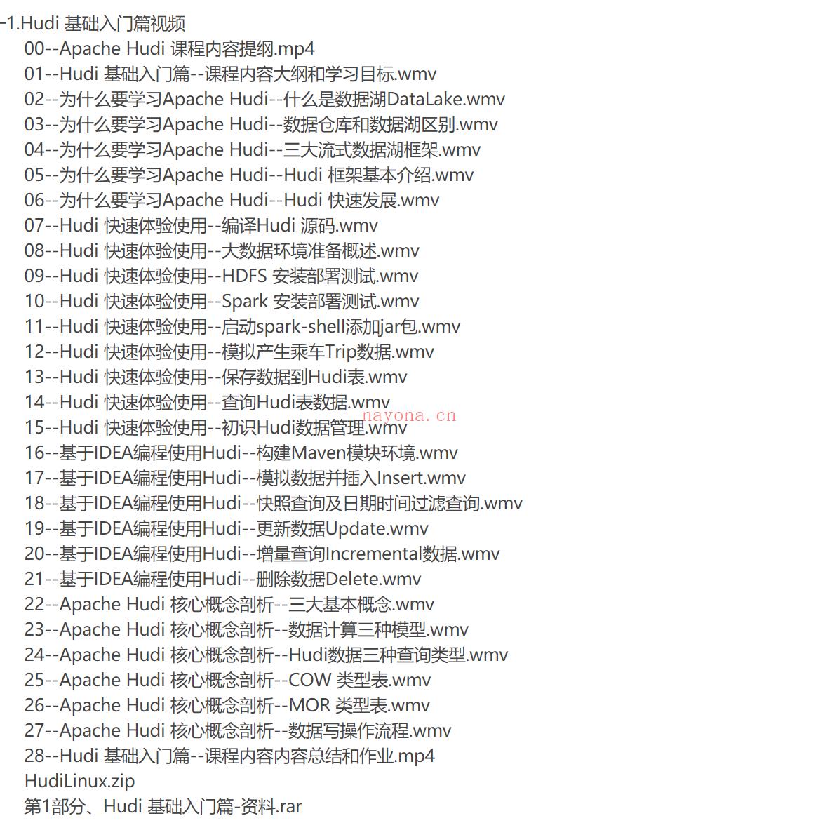 【IT上新】15.数据湖架构开发Hudi 2022 百度网盘资源