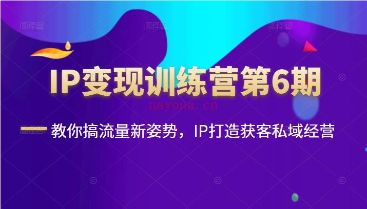 《IP变现训练营第6期：教你搞流量新姿 百度网盘资源