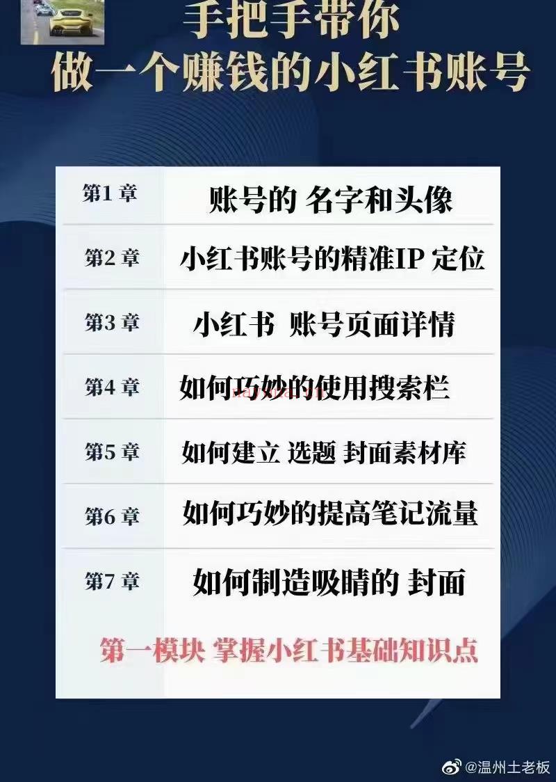 【短视频抖店蓝海暴利区1.0】【手把手教你做一个赚钱的小红书账号】 百度网盘资源