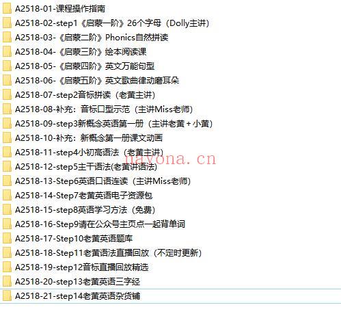 A2518老黄讲英语（全套课程） 百度网盘资源