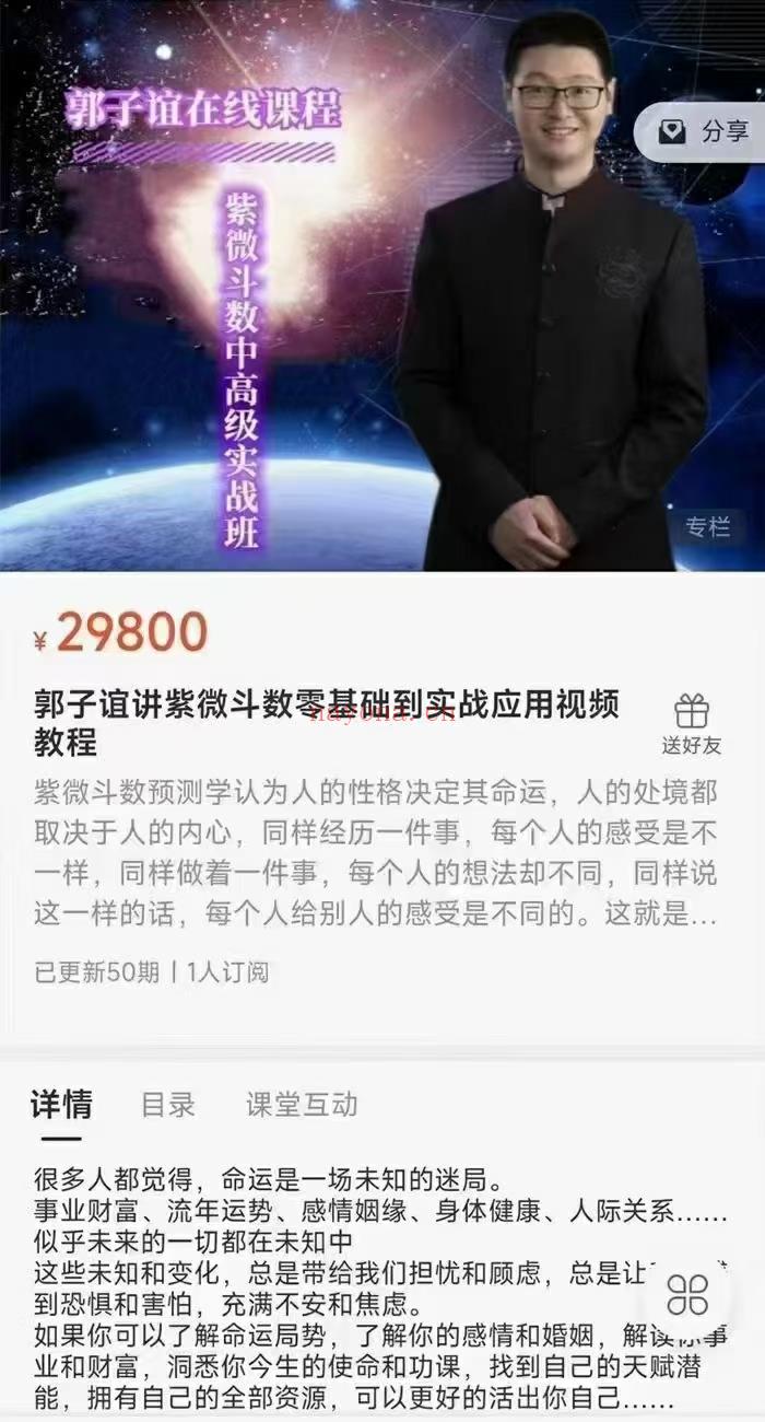 31.郭子谊-紫微斗数零基础到实战应用 百度网盘资源