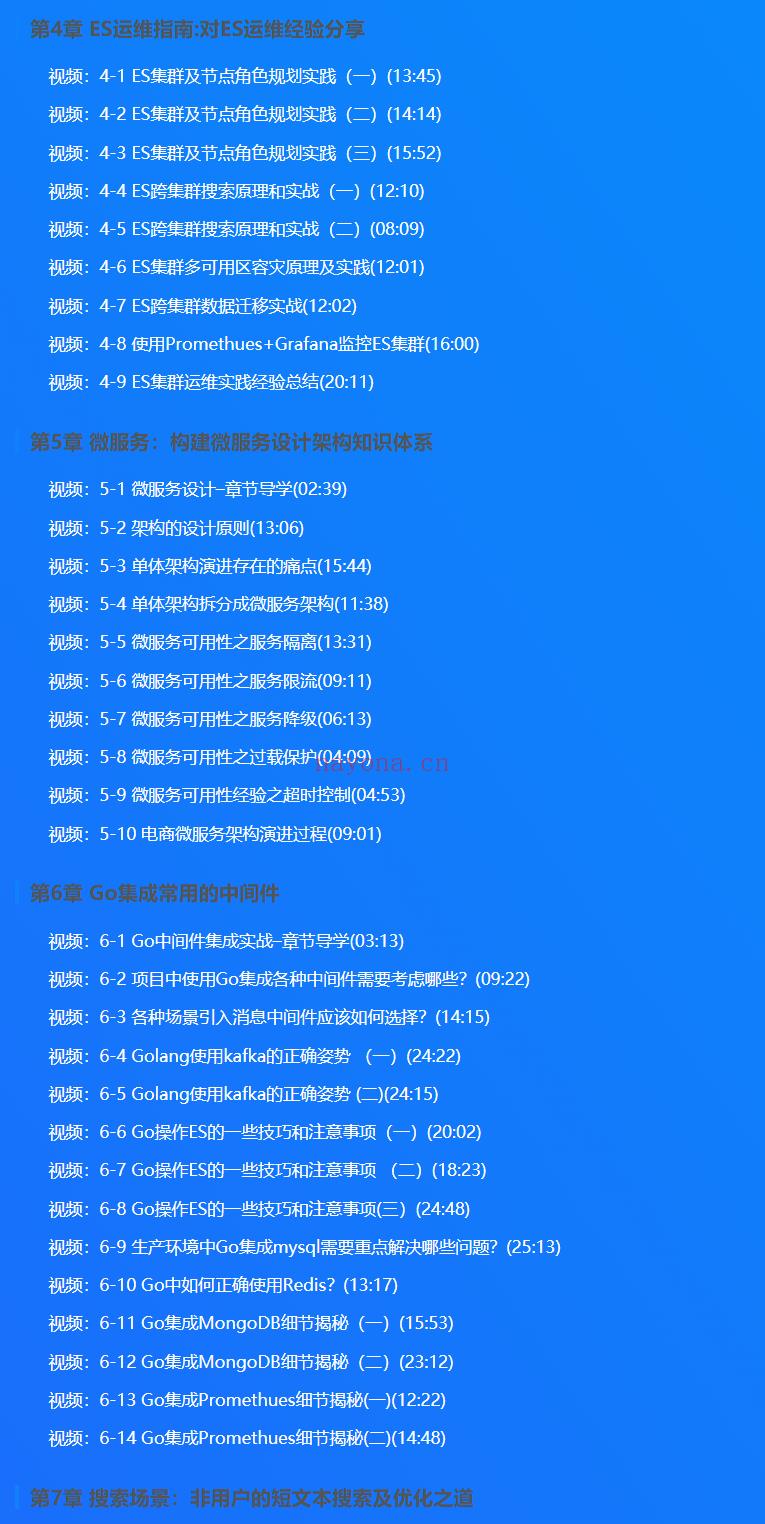【IT2区上新】【大课】012.海量数据高并发场景，构建Go+ES8企业级搜索微服务【完结百度网盘资源