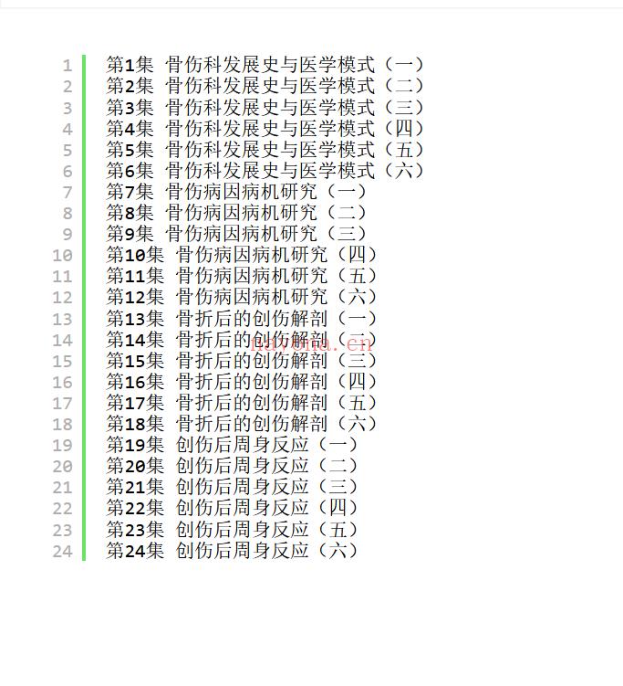 【中医上新】525.中医骨伤科学基础：王和鸣-福建中医药大学（全24讲·完整版）[红包]百度网盘资源