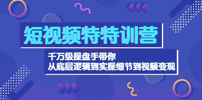 1113.短视频特特训营：千万级操盘手带你从底层逻辑到实操细节到视频变现-价值2500百度网盘资源