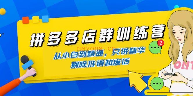 【电商上新】162.拼多多店群训练营百度网盘资源