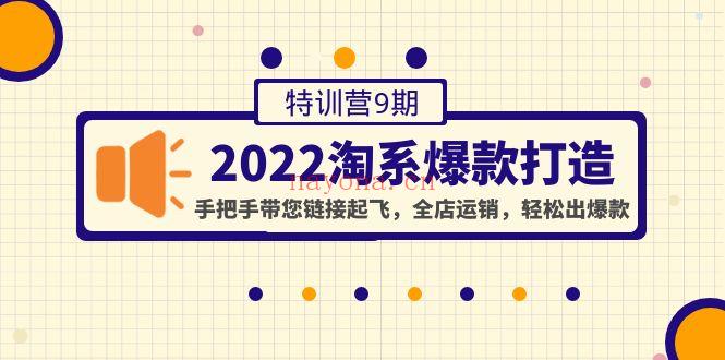 100.2022淘系爆款打造特训营9期百度网盘资源