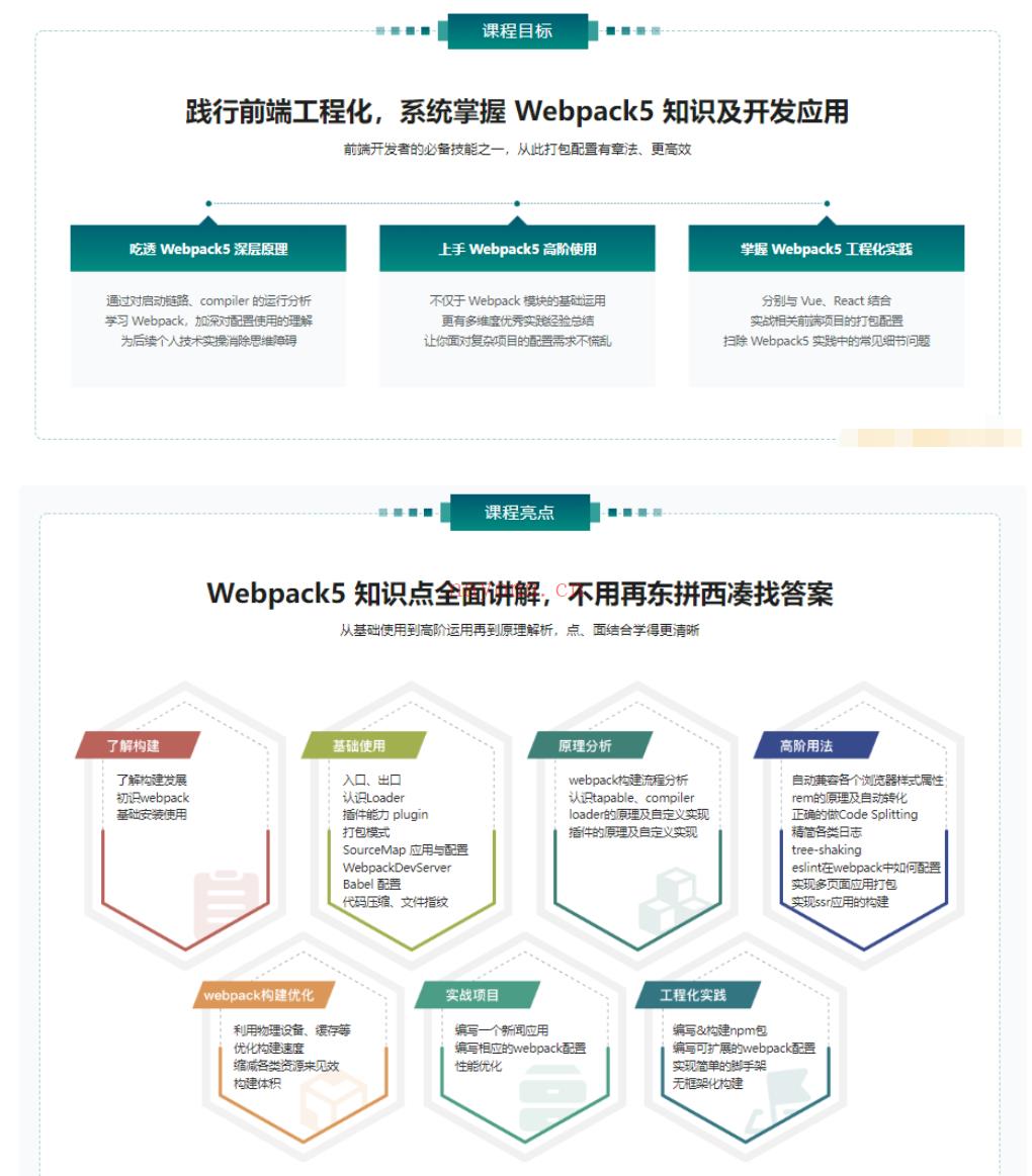 【IT2区上新】【慕课】020.Webpack5入门与实战，前端开发必备技能-无秘更新中第四章百度网盘资源