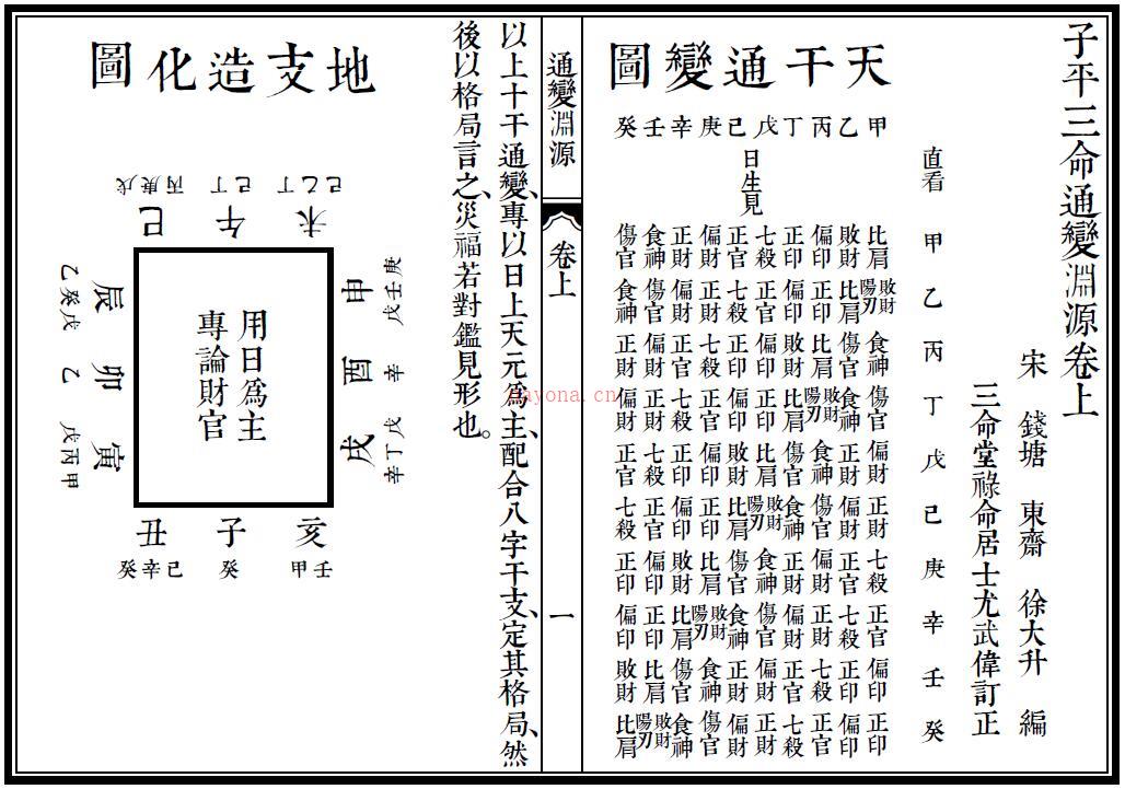 徐大升《子平三命通变渊源》三命堂藏27页双页版百度网盘资源