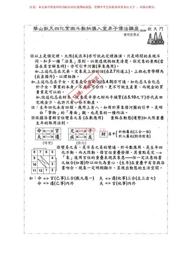 2016年华山钦天四化紫微斗数入室班弟子培训讲义多格式 下载 百度网盘资源