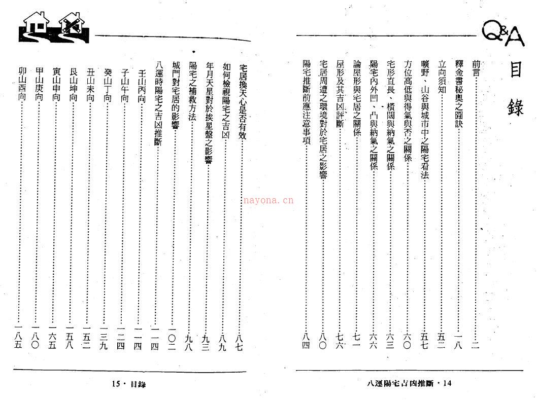 陈澧谋《八运阳宅吉凶推断》170页双页版 堪舆阳宅 第2张