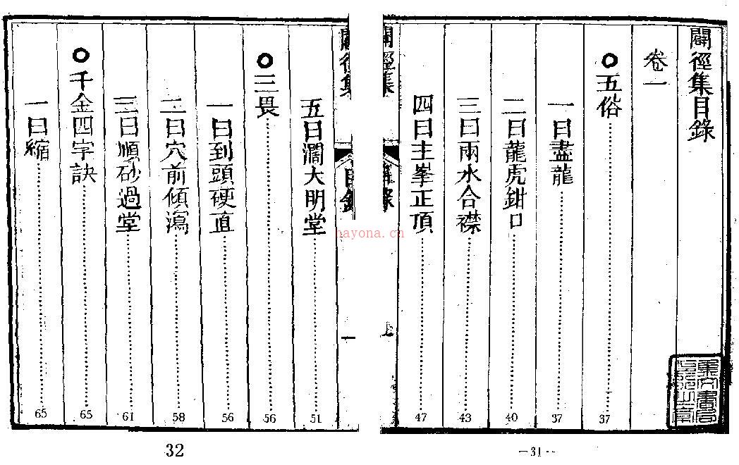 李默斋《地理辟径集》100页双页版 国学古籍 第1张