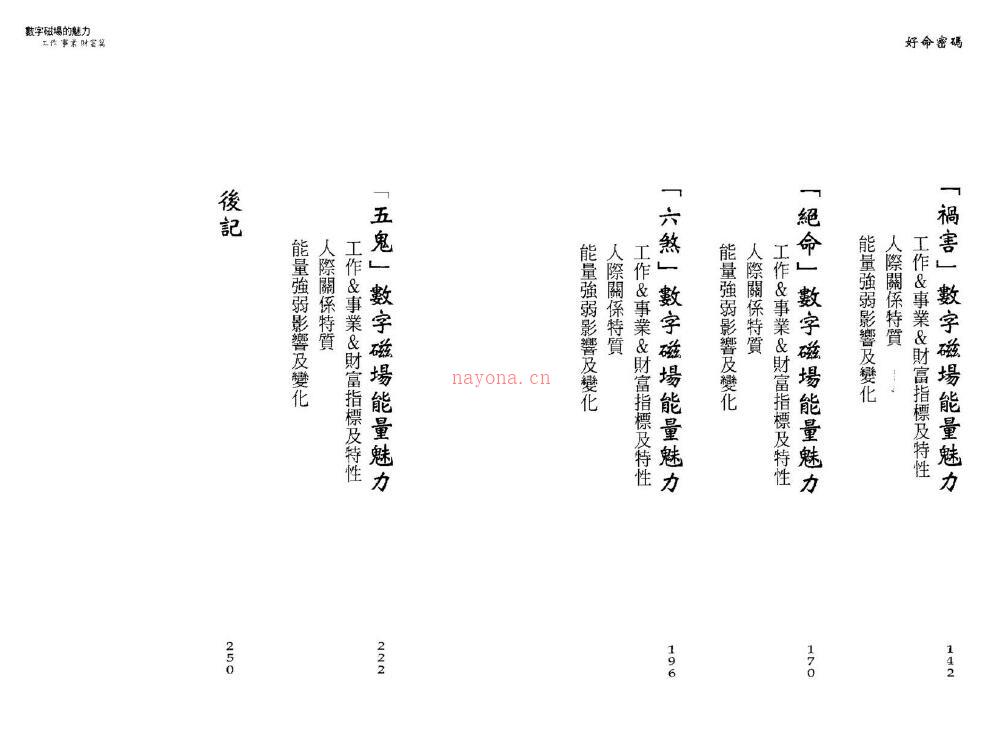 爱德华《好命密码-数字磁场的魅力（工作事业财富篇）》130页双页版