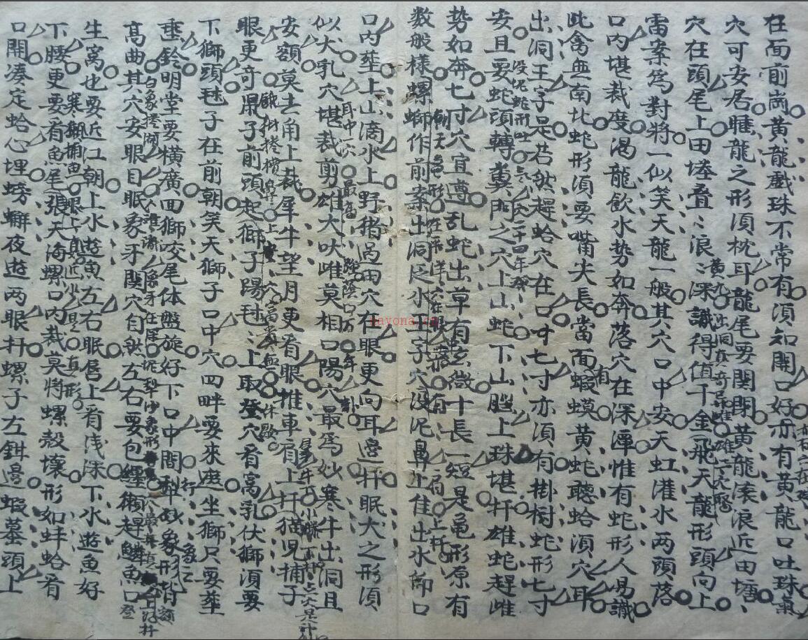 风水古籍《杨公三百六十形图点穴歌》56页双页版