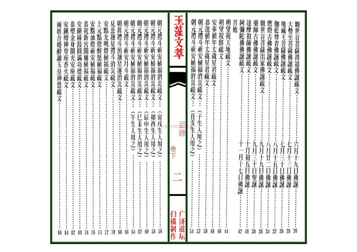 道教疏文汇编《玉藻文萃》上中下三册电子版