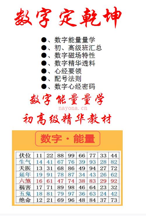 3956数字定乾坤数字能量量学初高级精华教材PDF版 (3956数字代表爱情含义)