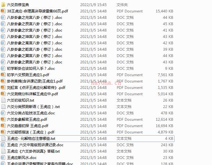 王虎应六爻资料全集百度网盘资源(王虎应六爻网上的资料)