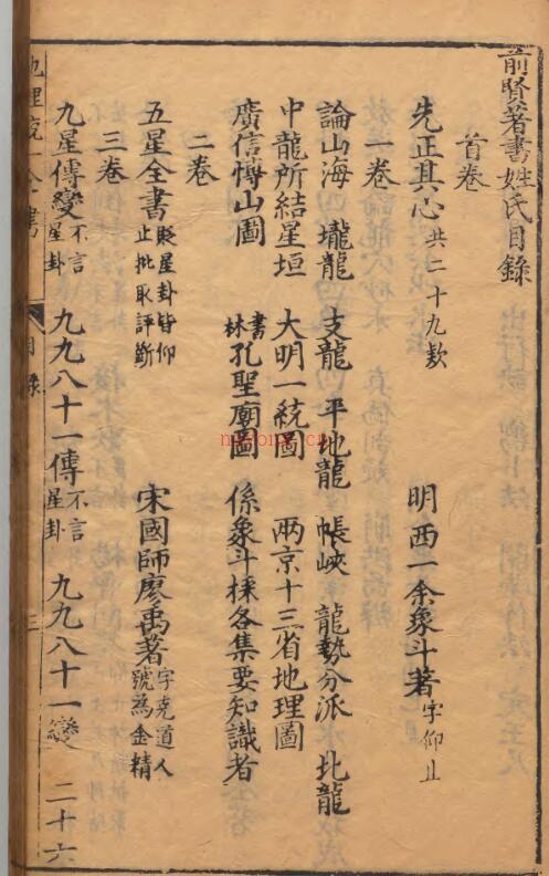 刻仰止子参定正伝地理统一全书 着者余象斗（明）明崇祯01年刊本百度网盘资源(刻仰止子参定正伝地理统一)