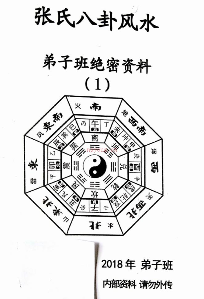 张氏八卦风水2018年弟子绝密资料1pdf+2pdf插图