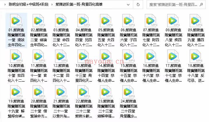陈明业紫微斗数（初阶+中阶系课统‬程）视频+讲义书籍 百度网盘(陈明业 紫微斗数视频课程)