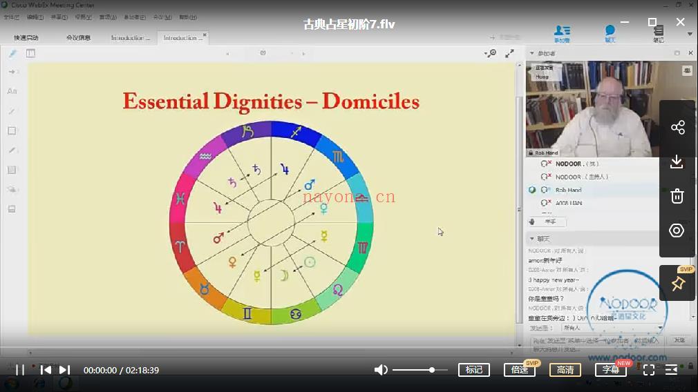 罗伯特汉德古典占星（初阶+进阶）视频资料 百度网盘