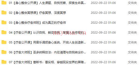 身心整合疗愈课程（培养中国的身心整合疗愈师）视频+音频 百度网盘