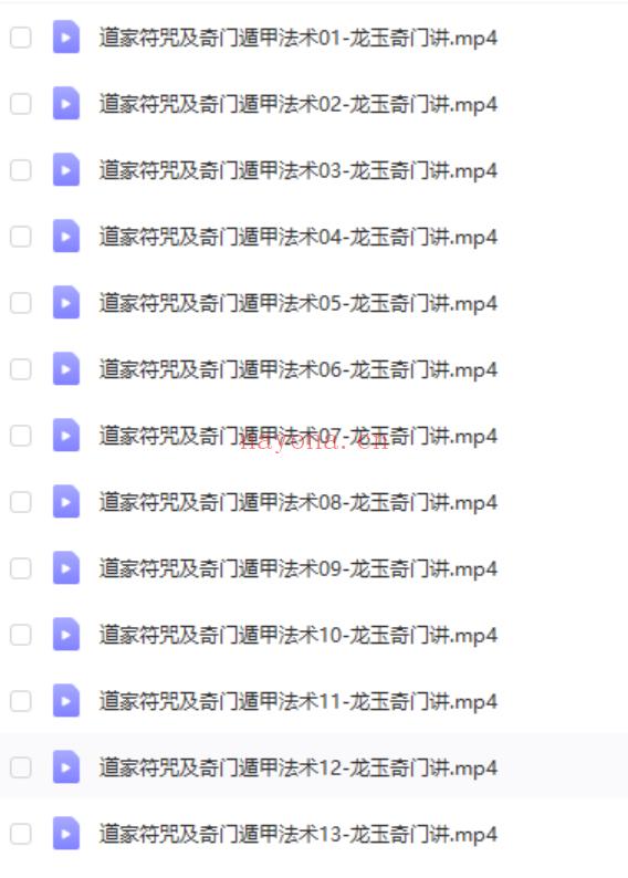 龙玉2018年道家法术符咒奇门法术符咒录像13课