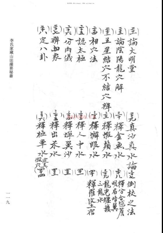 李默斋《李氏家藏山法撮要秘书》钞本百度网盘资源