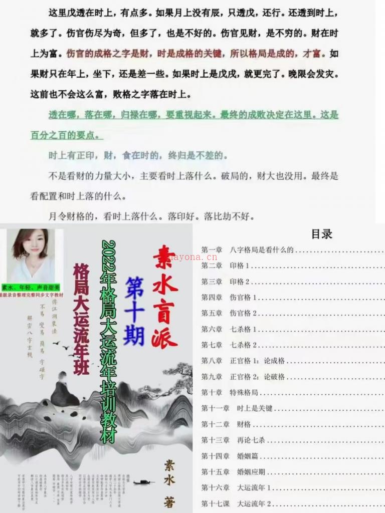 素水-《壬寅年格大局运流年班部内资料》电子书208页百度网盘资源