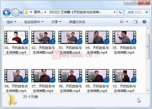 王俊麒《天机姓名与生肖神数》视频课程20集百度网盘分享